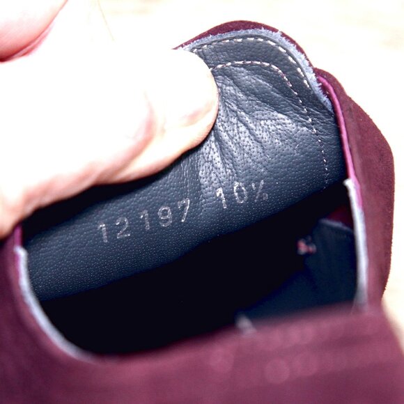 * NIB * $495 Nordstrom ZELLI Italia 10.5 M Bordo Goatskin Suede * add $15 Trees